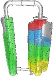 Model experimentalniho zarizeni THAI+ provozovaneho firmou Becker-Technologies GmbH.